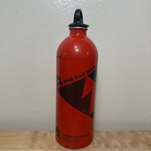 MSR Fuel Bottle 22 oz Vintage Red Aluminum Camping Backpack Stove Fuel Canister